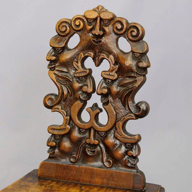 Renaissance Style Carved Children Chairs, 1890s, Set of 2 For Sale - Image 4 of 6