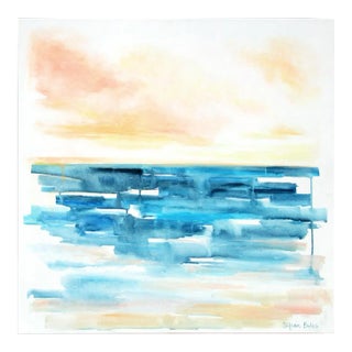 Abstract Impressionist Acrylic on Canvas Painting, "Dreams of the Coast" For Sale