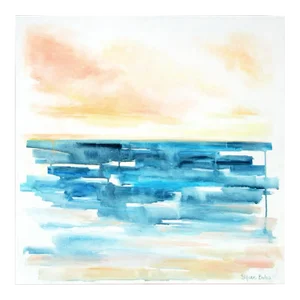 Abstract Impressionist Acrylic on Canvas Painting, "Dreams of the Coast"