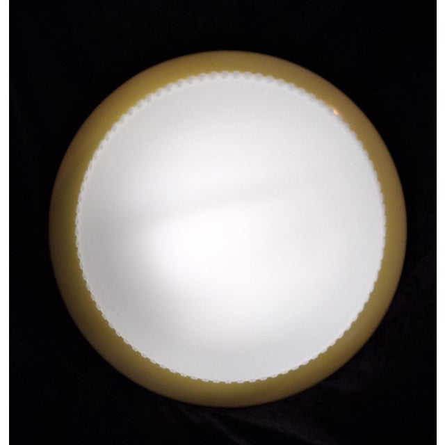 Mid-Century Modern Ceiling Lamp with Yellow Metal Base by Bega, 1960s, in Very Good conditions. Designed 1960 to 1969 This...