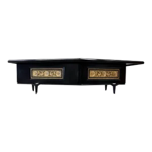 Monumental Monteverdi Young Boomerang Desk, Gilded and Ebonized, 1960's