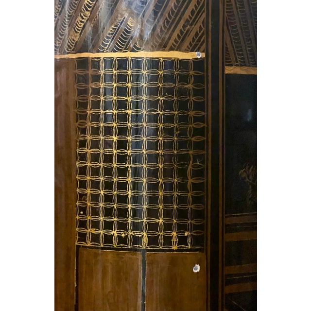 Black Vintage Chinese Black Lacquered Wood Pedestal For Sale - Image 8 of 9