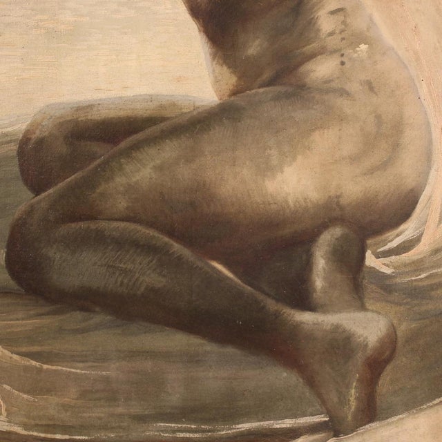 Italian Artist, Nude of a Young Woman, 1920, Oil on Canvas For Sale - Image 10 of 16