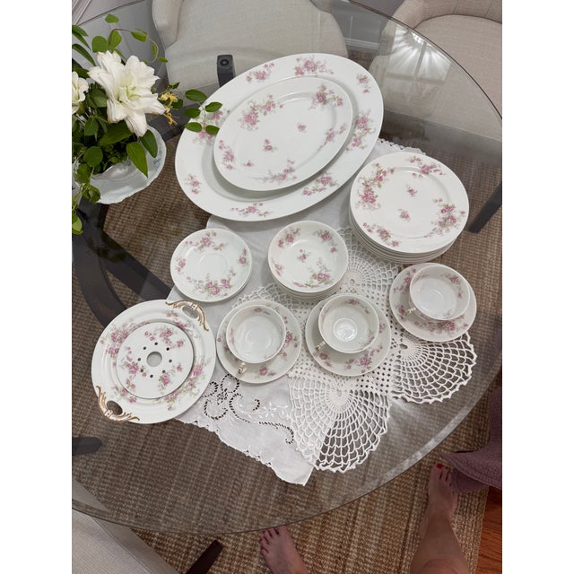Ceramic Antique Limoges Dinner Set - Set of 23 For Sale - Image 7 of 15