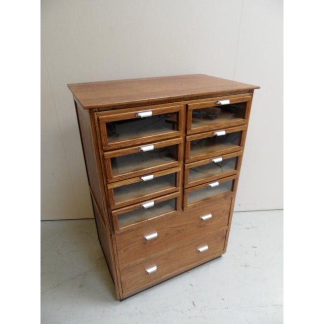 Vintage Dutch Shop Display Cabinet with Drawers, 1950s For Sale - Image 3 of 15