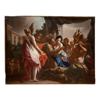 Carlo Preda, Solomon Sacrificing to the Idols, 17th-18th Century, Oil on Canvas For Sale