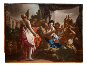 Carlo Preda, Solomon Sacrificing to the Idols, 17th-18th Century, Oil on Canvas