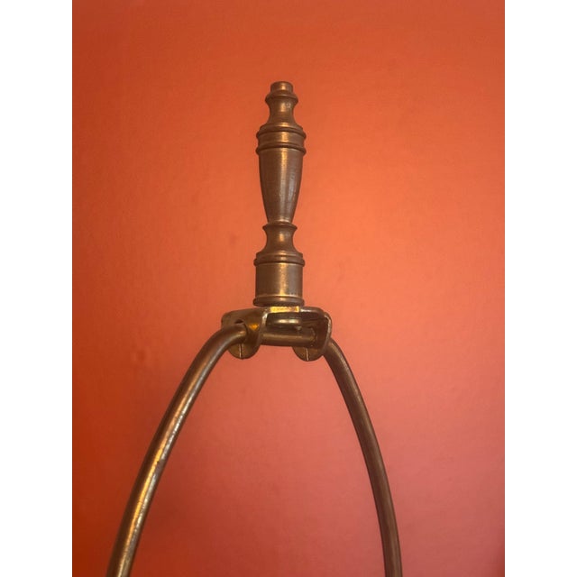 Antique 19th Century Heavy Crystal and Onyx Brass Converted Oil Lamp For Sale - Image 9 of 11