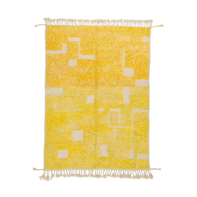 Ivory Radiant Hand-Knotted Wool Rug by Azele Studio For Sale - Image 8 of 8