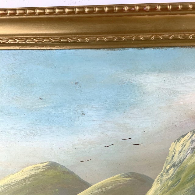 Signed J. Kellog Antique Scottish Highland Loch Oil Painting in Gilt Frame For Sale - Image 12 of 12