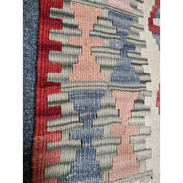 3ft × 10ft 3in Hand Woven Flat-Weave Kilim Runner, Vintage For Sale - Image 12 of 12