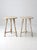 Cream Pair of Vintage Cottage Pedestal Side Tables For Sale - Image 8 of 17