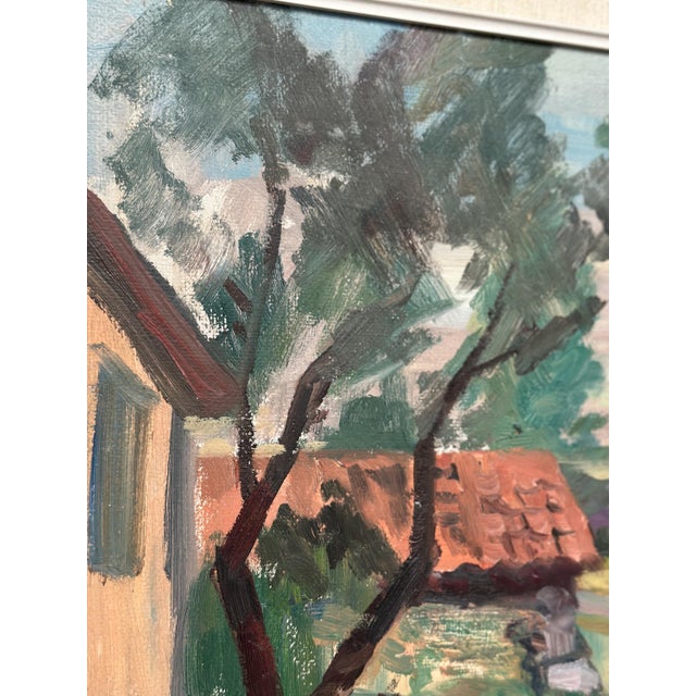 Mid-Century Modern Oskar Person, On Bicycle, 1960s, Oil on Panel, Framed For Sale - Image 3 of 17