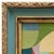 Various Artists Mid-Century Modern Inspired Abstract Oil Painting in Vintage Blue Frame For Sale - Image 4 of 6