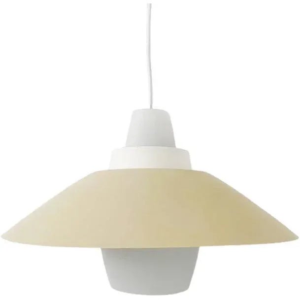 Metal Vintage Hanging Lamp in Metal and Opaline, 1960s For Sale - Image 7 of 12