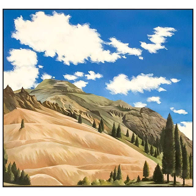 Realism 1975 Animas Valley, Colorado II Oil Painting Lowell Nesbitt For Sale - Image 3 of 6
