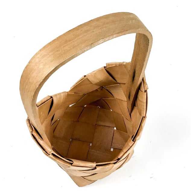 Vintage Reed Bentwood Tall Bottle Basket France For Sale - Image 9 of 12