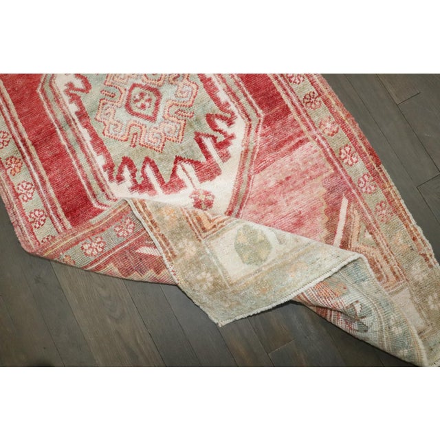 Vintage Red Pink Turkish Anatolian Small Rug - 2'3" x 4'9" For Sale In New York - Image 6 of 6