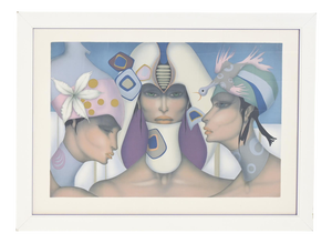 Jef Van Tuerenhout, Colored Lithograph, Framed