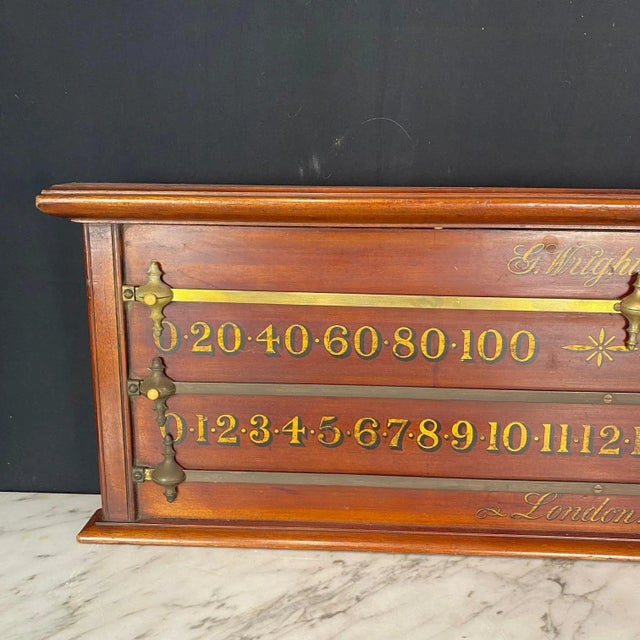 Antique Billards Snooker Score Board by G. Wright & Co London For Sale In Portland, ME - Image 6 of 10