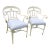 Pair of Vintage Veneman-Style Italian Regency Cast Aluminum Scroll Armchairs For Sale