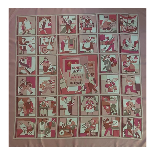 Hermès Silk Scarf “Les Petits Métiers De Paris “ 2006 For Sale