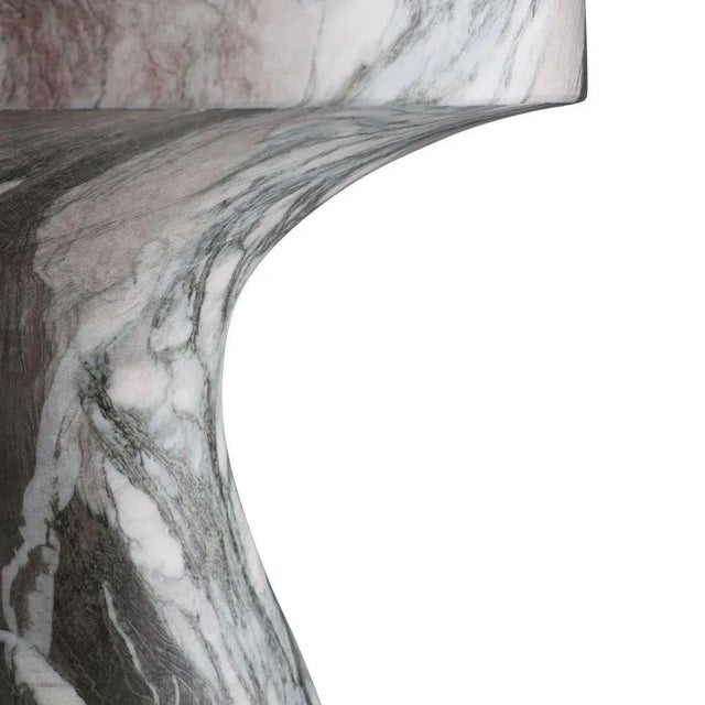 Arteriors Home Arteriors Home Large Serafina Accent Table in Verde Faux Marble For Sale - Image 4 of 7