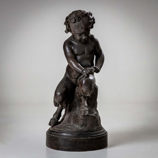 Sculpture of a Young Satyr, Early 20th Century, Metal For Sale - Image 5 of 11