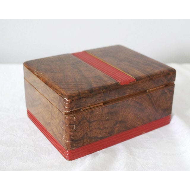 Vintage Wooden Playing Card Box & 6 Decks of Cards Chairish