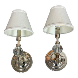 Restoration Hardware Wilshire Single Sconces, Pair For Sale