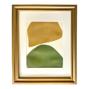 2023 "Il Grano" Contemporary Minimalist Painting on Paper by Artist r.k. Red