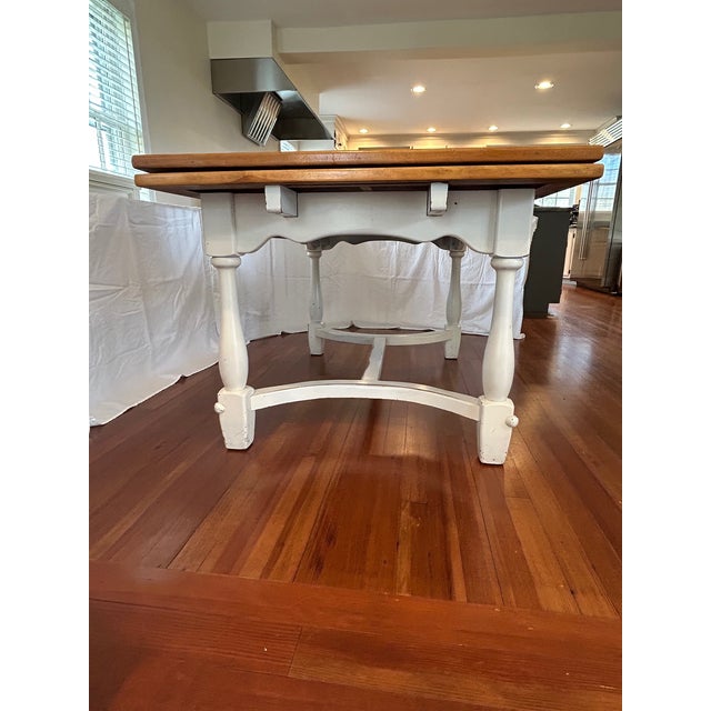 Brown Early 20th Farmhouse Style Draw Leaf Dining Table For Sale - Image 8 of 16