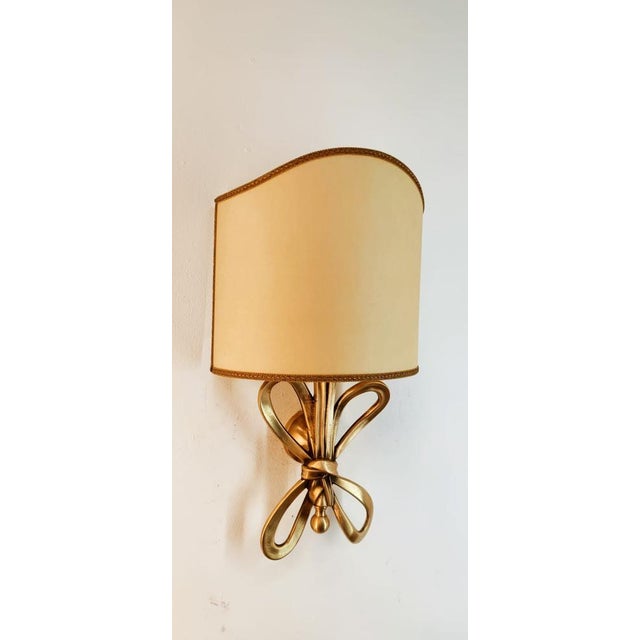 Metal Vintage Wall Light in Brass For Sale - Image 7 of 18