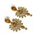Gold Mughal Style Gold-Plated and Rhinestone Earrings from Christian Dior, Early 1990s, Set of 2 For Sale - Image 8 of 10