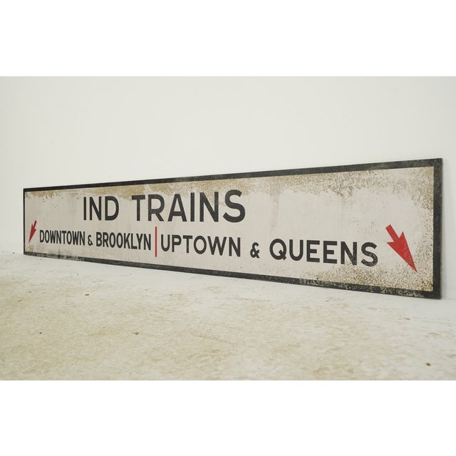 Traditional Reclaimed Marty Supreme Ind Trains Street Movie Prop Sign For Sale - Image 3 of 7