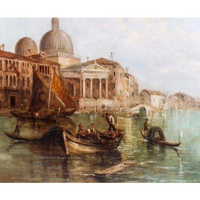 Alfred Pollentine, Grand Canal, 1877, Antique Oil Painting, Framed For Sale - Image 8 of 18