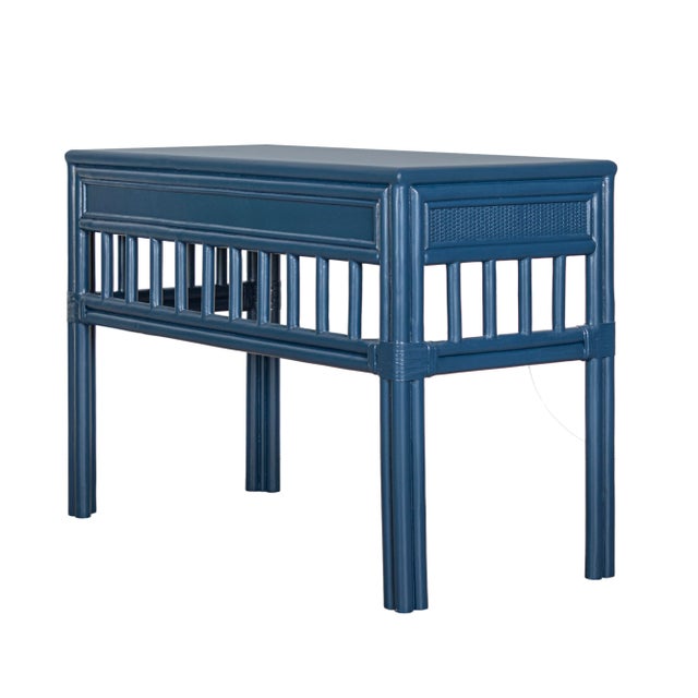 Not Yet Made - Made To Order Colony Desk, Navy Blue For Sale - Image 5 of 6