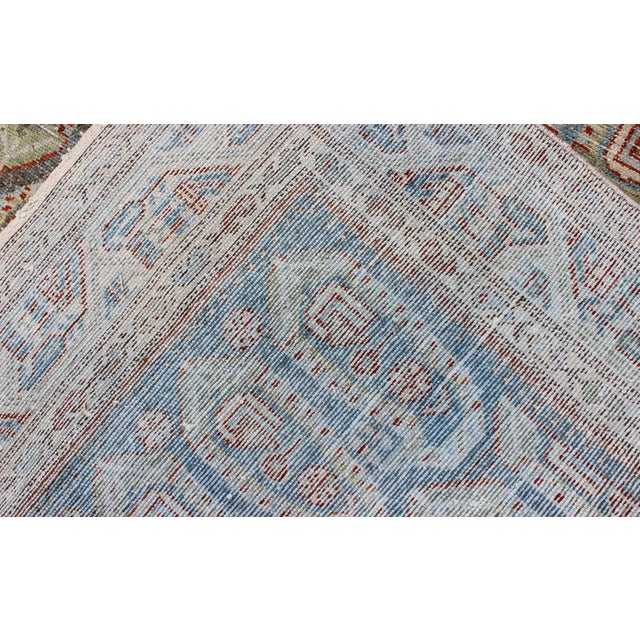 All-Over Paisley Pattern Antique Persian Malayer Rug in Blue and Red Blue and Red 4'3"x6'4" For Sale - Image 9 of 9