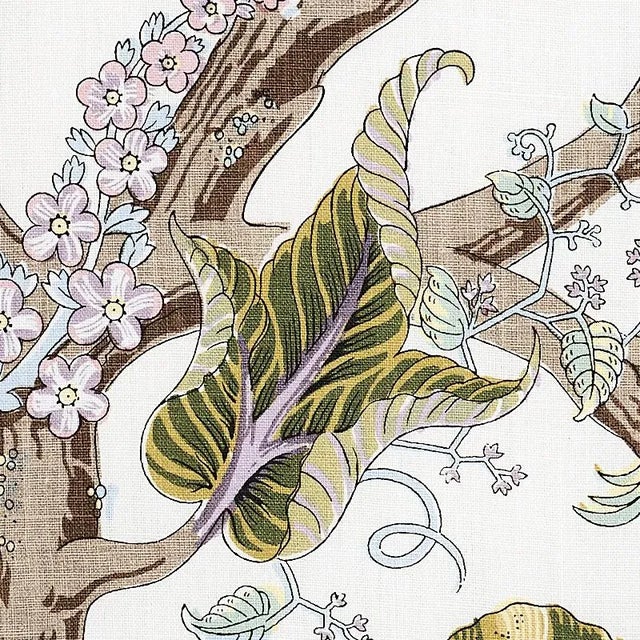 English Schumacher Indian Arbre Fabric in Spring Sample For Sale - Image 3 of 5