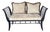 1990s Swaim Attributed Regency Style Heavy Iron Upholstered Window Bench For Sale
