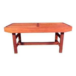 Mid 20th Century Mid-Century Wooden Slat Bench