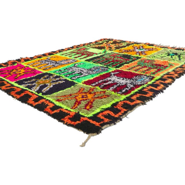 21614 Vintage Moroccan Azilal Rug, 04'09 x 06'00. Come on an exotic journey and indulge in a touch of wordly...