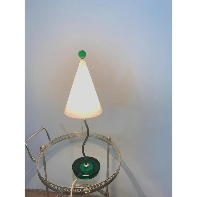Metal & Glass Table Lamp For Sale - Image 4 of 10
