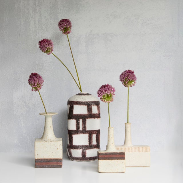 Pair of Rare Bruno Gambone Ceramic Vases Italy – Mid-20th Century For Sale - Image 13 of 13