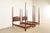 English Baker Furniture Style Federal Carved Walnut Twin Size Poster Beds, Pair For Sale - Image 3 of 10