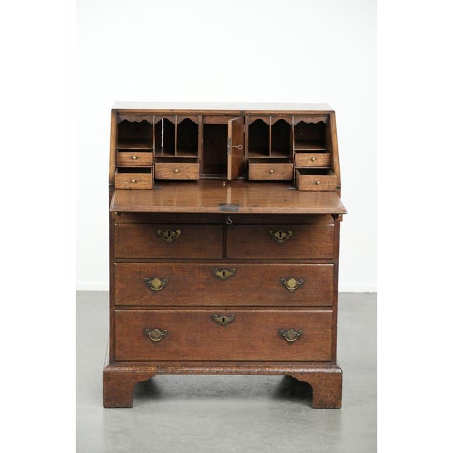 Antique English Oak Secretary, 18th Century For Sale - Image 5 of 16