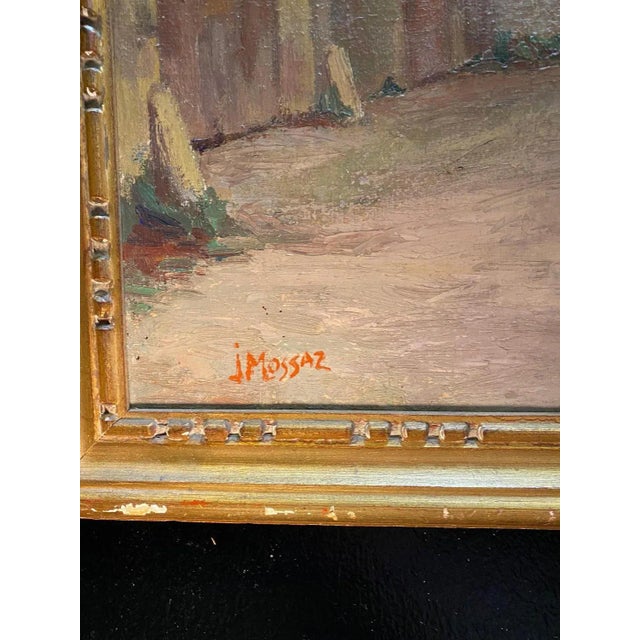 J. Mossaz, The Farm, Oil on Canvas For Sale - Image 4 of 9