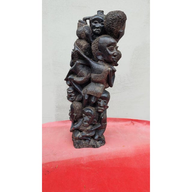 Makonde Family Tree of Life in Carved Ebony, 1950s For Sale - Image 3 of 7