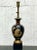 Black Vintage Regency Italian Reverse Painted Glass Lamp After Fornasetti For Sale - Image 8 of 11