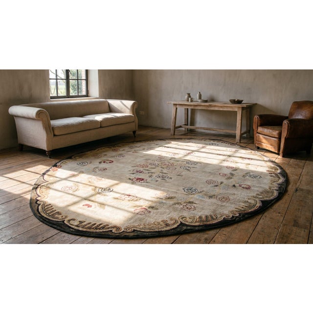 Textile Antique American Hooked Rug 9' 0" x 12' 0" For Sale - Image 7 of 8